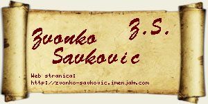 Zvonko Savković vizit kartica